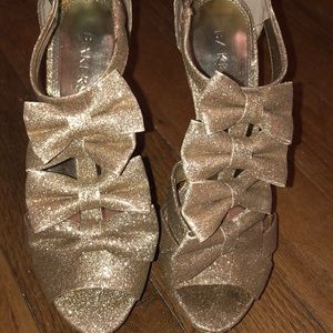 Bakers Gold Sparkly Heels